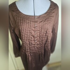 croft & barrow Brown Women's Top with Tag